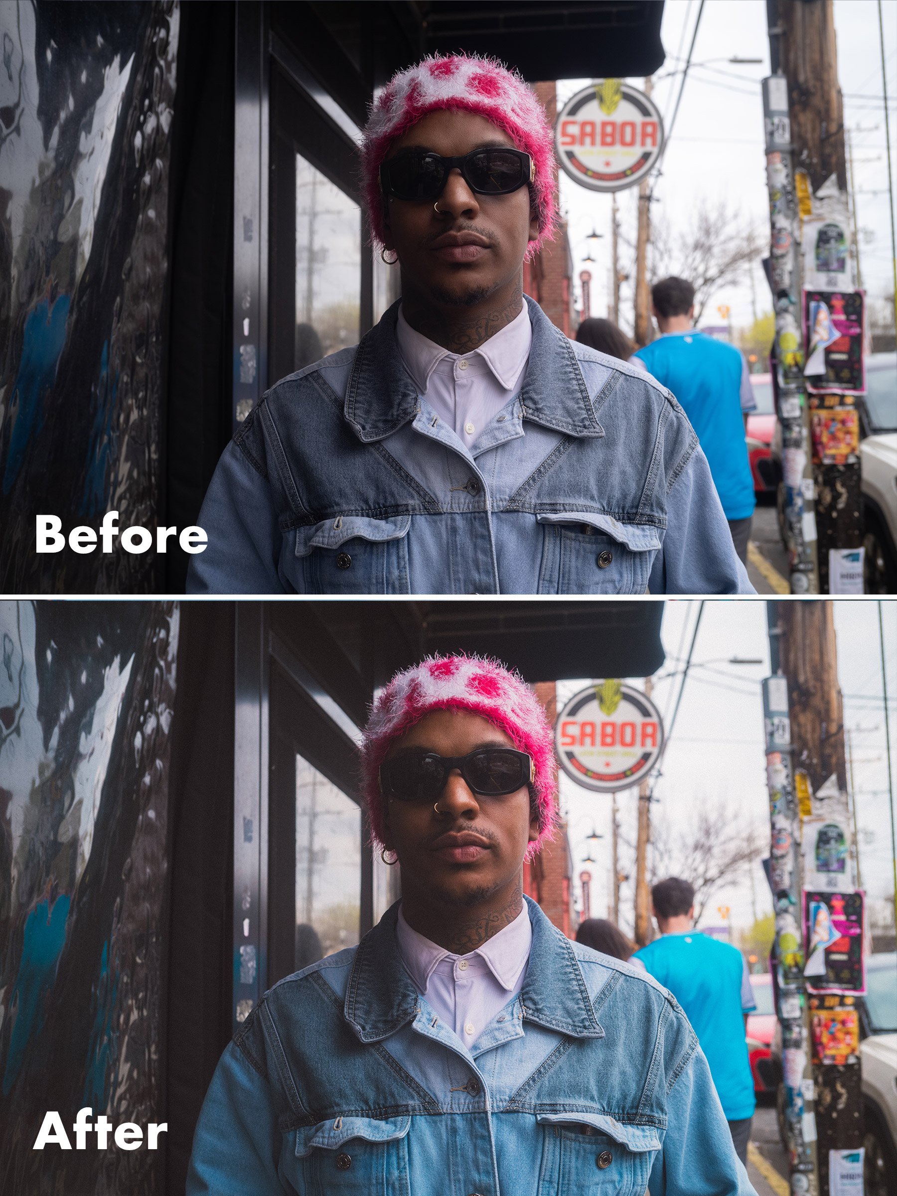 Portrait edited with the Velvet Dreams Film Color preset